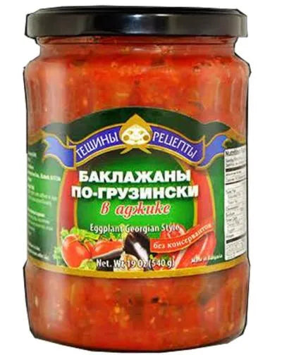 TYOSHCHINI RECEPTI EGGPLANT GEORGIAN STYLE IN ADJIKA 540gr