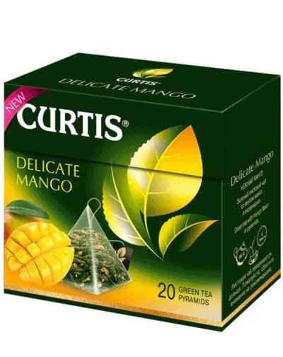 CURTIS DELICATE MANGO GREENTEA. 20 PIRAMID TEABAGS