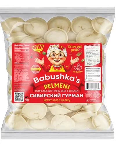 BABUSHKA'S DUMPLINGS SIBIRSKIY GURMAN PELMENI (PORK,BEEF,CHICKEN) 2Lb