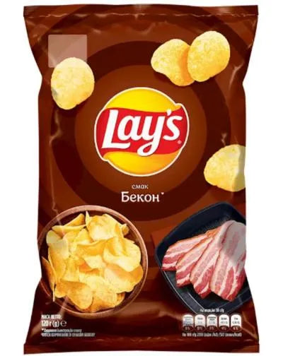 LAY'S POTATO CHIPS BACON FLAVOR 120gr