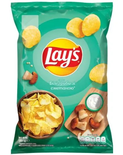 LAY'S POTATO CHIPS MUSHROOM AND SOUR CREAM FLAVOR 120gr