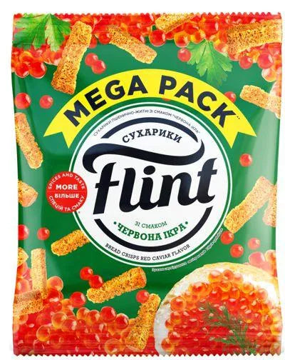 FLINT BREAD CRISPS RED CAVIAR FLAVOR 110gr