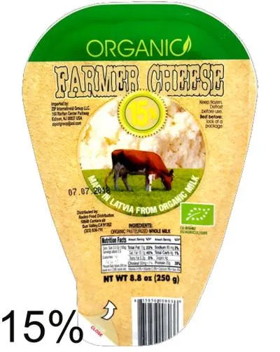 ORGANIC FARMER CHEESE 15% 250gr