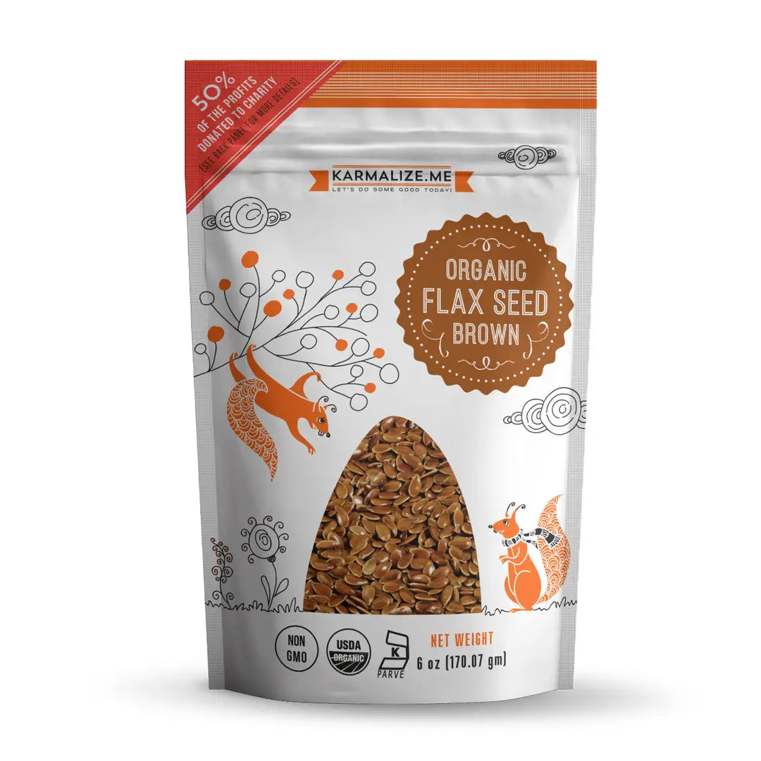 ORGANIC FLAX SEEDS BROWN 6oz (170g)
