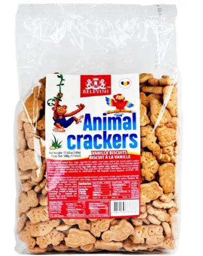 BELEVINI ANIMAL VANILLA BISCUITS 500gr
