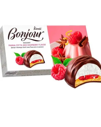 BONJOUR PANNA COTTA & RASPBERRY SOUFFLE 232gr