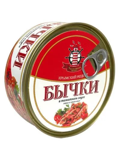 KRIMSKIY RETSEPT BULLHEAD FISHES IN TOMATO SAUCE (BICHKI) 230gr