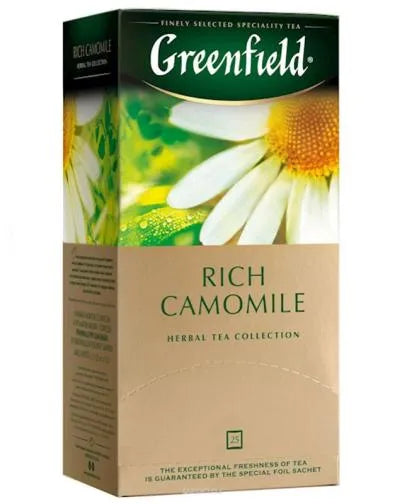 GREENFIELD RICH CAMOMILE TEA 25 TEABAGS