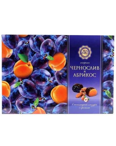 MIKAELLO PRUNE & APRICOT W/NUTS IN CHOCOLATE 220gr