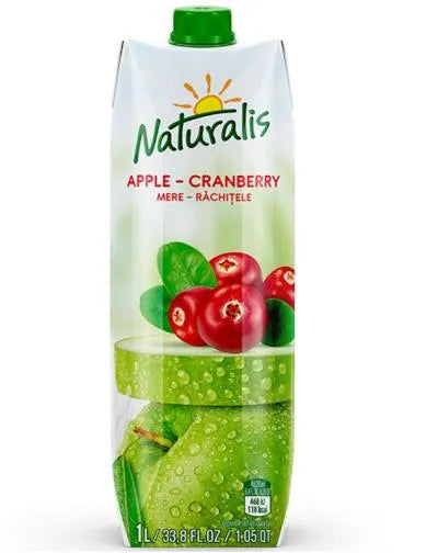 NATURALIS APPLE-CRANDBERRY NECTAR 1lt