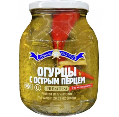 PREMIUM CUCUMBERS WITH HOT PEPPER 900ml