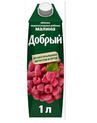 DOBRIY APPLE-BLACK ROWAN-RASPBERRY NECTAR 1lt