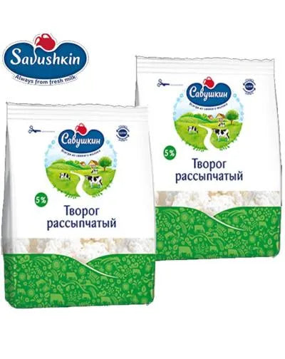 COTTAGE CHEESE CRUMBLY (TVOROG) 5% 350gr