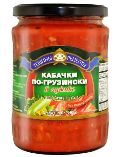 TYOSHCHINI RECEPTI ZUCCHINI GEORGIAN STYLE IN ADJIKA 540gr